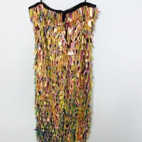 Milly Nickie Sequin Disco Midi Cocktail Dress New. New Years, holiday dress! - Picture 5 of 12